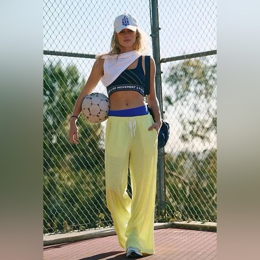 Free People FP Movement Overtime Mesh Oversized
Track Basketball Pants
